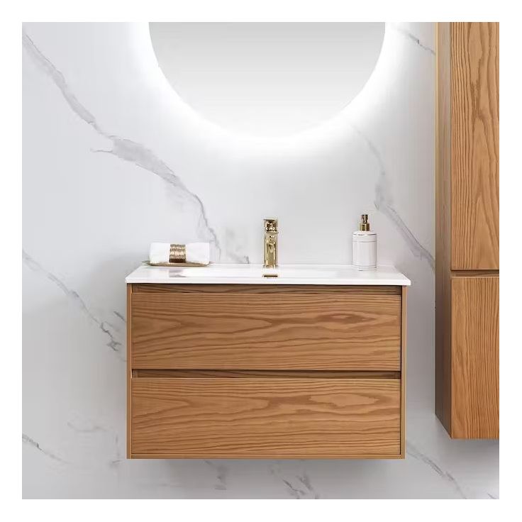 Allaslaatikosto altaalla Bathlife Lättsam, 800mm, tammi, Verkkokaupan poistotuote