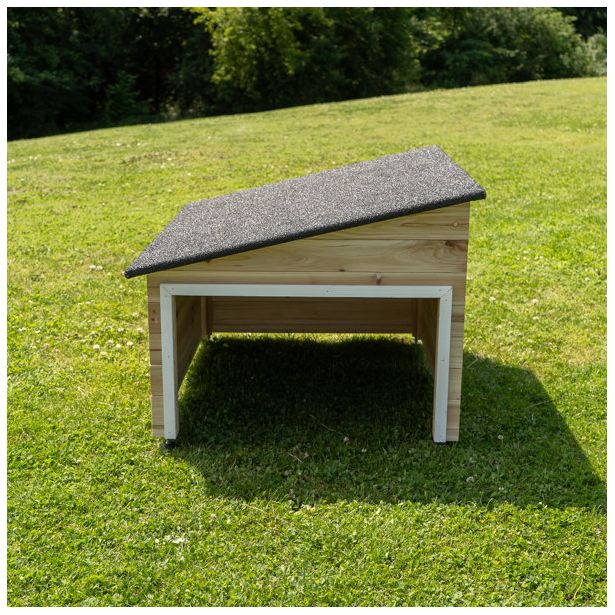 Robottiruohonleikkurin talli AM Robots Alpine Garage, puu