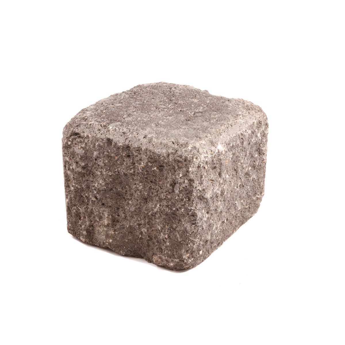 Antiikkimuurikivi Lakka lohko puolikas, musta 180x180x150mm