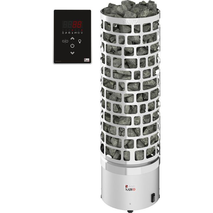 Sähkökiuas SAWO Aries Round Ni2, 6kW, 5-9m³, erillinen ohjaus