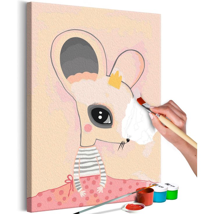 DIY kangas maalaus - Ashamed Mouse