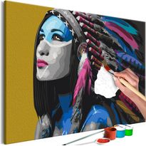 DIY-taulu Artgeist Beautiful Fire Keeper, 40x60cm, keltainen