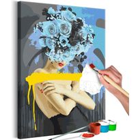 DIY-taulu Artgeist Bouquet on the Head, 60x40cm, harmaa