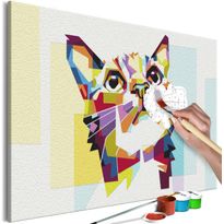 DIY-taulu Artgeist Cat and Figures, 40x60cm, valkoinen