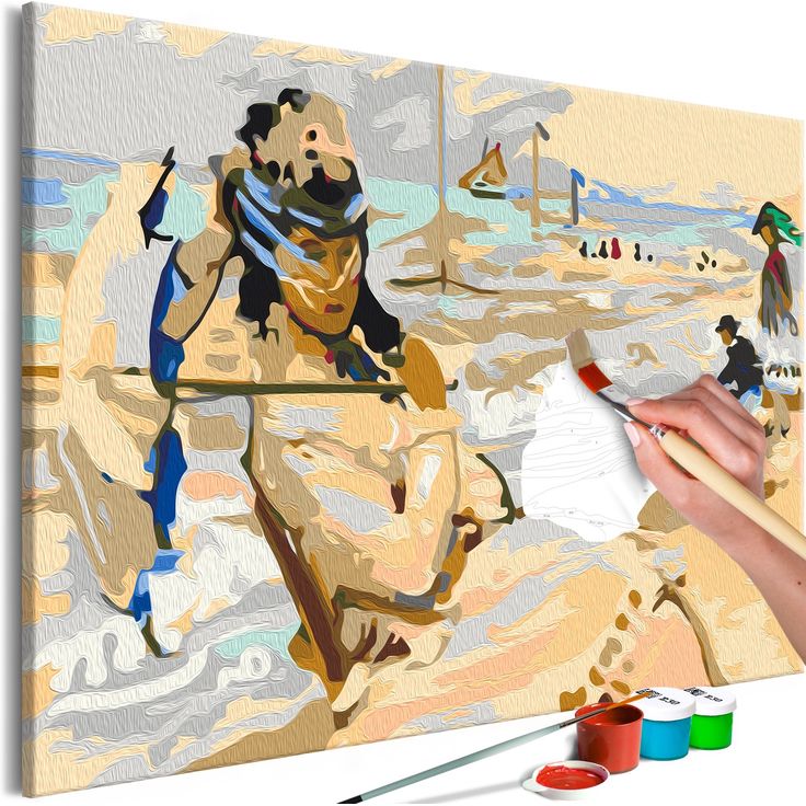 DIY kangas maalaus - Claude Monet: Camille on the Beach at Trouville