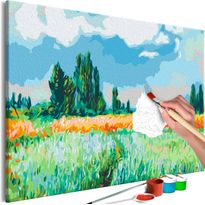 DIY-taulu Artgeist Claude Monet: The Wheat Field, 40x60cm, vihreä