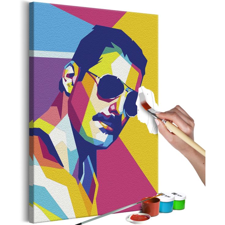 DIY kangas maalaus - Colourful Freddie
