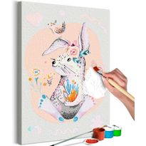 DIY-taulu Artgeist Colourful Rabbit, 60x40cm, beige
