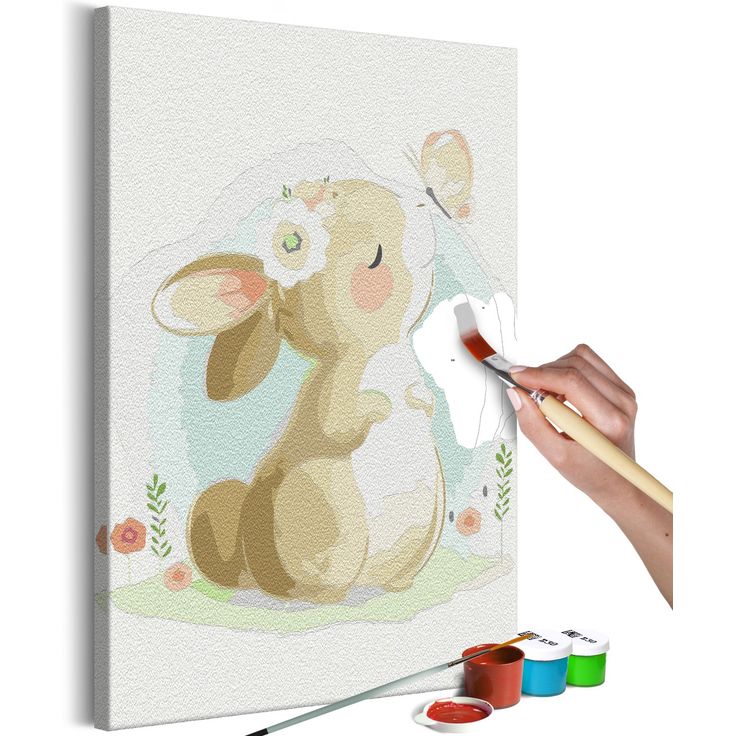 DIY kangas maalaus - Dreamer Rabbit