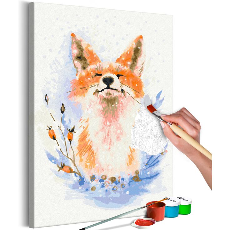 DIY kangas maalaus - Dreamy Fox