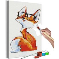 DIY-taulu Artgeist Eyeglass Fox, 60x40cm, valkoinen