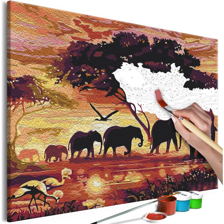 DIY kangas maalaus - Family Walk