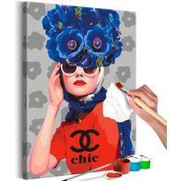 DIY-taulu Artgeist Floral Chic, 60x40cm, harmaa