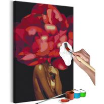 DIY-taulu Artgeist Floral Head, 60x40cm, punainen