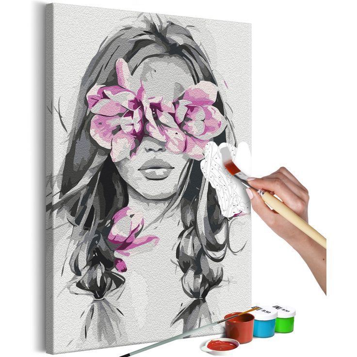 DIY kangas maalaus - Flowers On Eyes