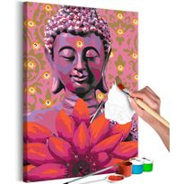 DIY-taulu Artgeist Friendly Buddha, 60x40cm, vaaleanpunainen