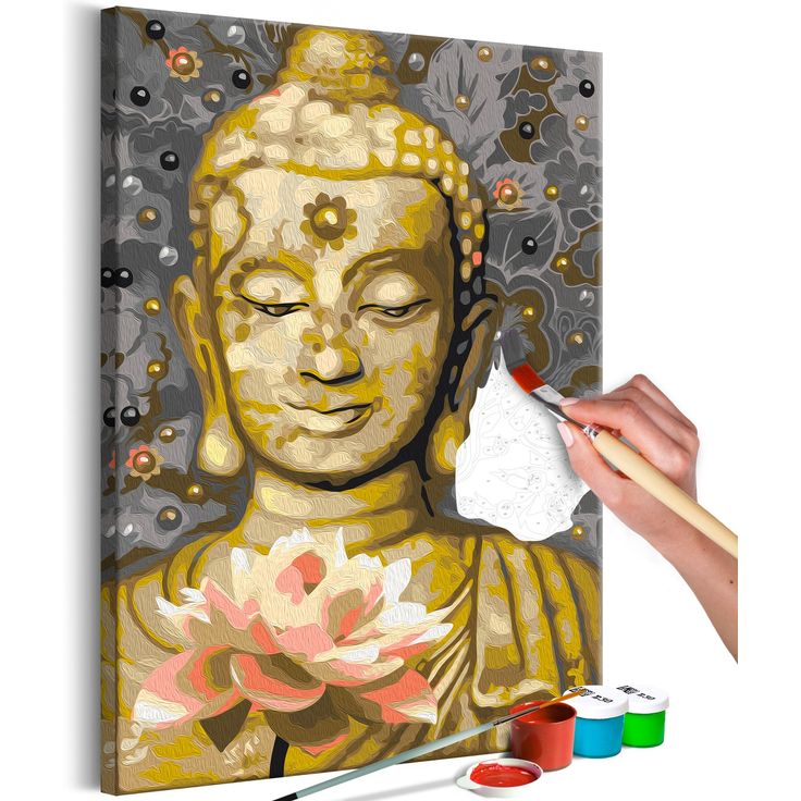 DIY kangas maalaus - Golden Statue
