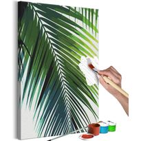 DIY-taulu Artgeist Green Plume, 60x40cm, valkoinen
