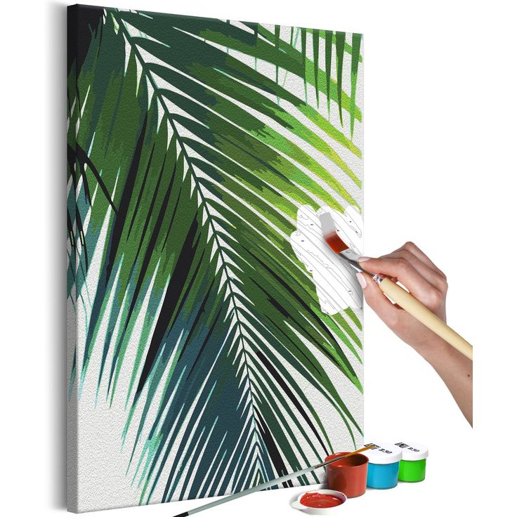 DIY kangas maalaus - Green Plume