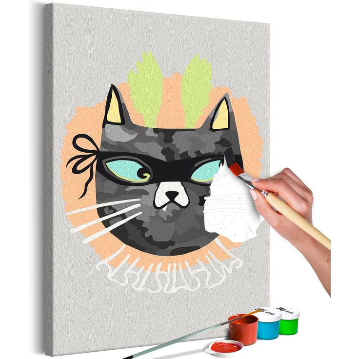 DIY kangas maalaus - Half Cat, Half Rabbit