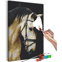 DIY-taulu Artgeist Horse Portrait, 60x40cm, harmaa