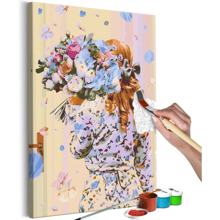 DIY kangas maalaus - Hydrangea Girl