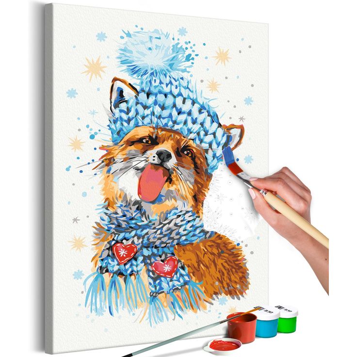 DIY kangas maalaus - Impish Fox