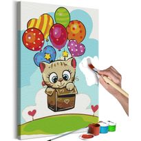 DIY-taulu Artgeist Kitten With Balloons, 60x40cm, monivärinen