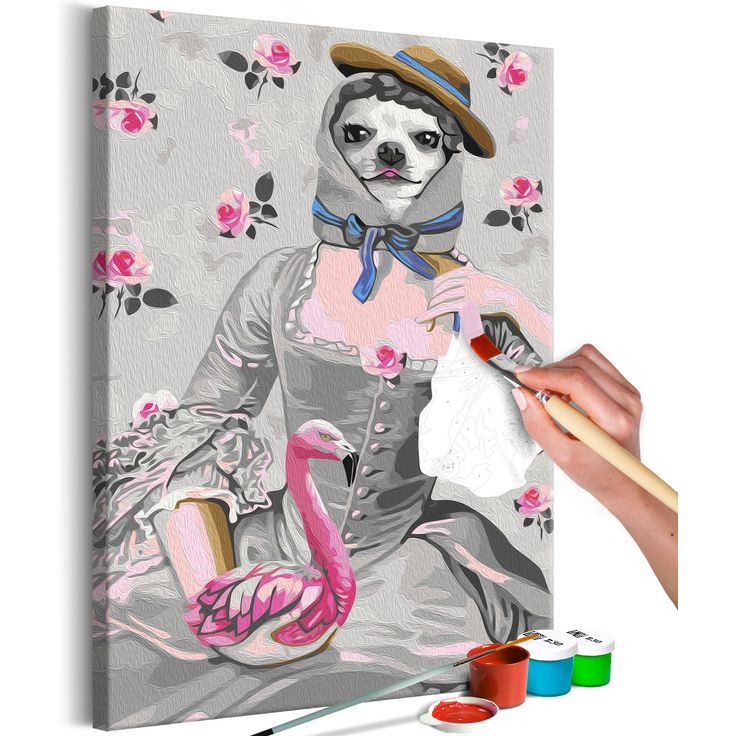 DIY kangas maalaus - Lady Rosa