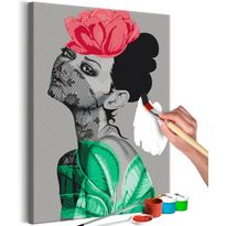 DIY-taulu Artgeist Lady With Veil, 60x40cm, harmaa