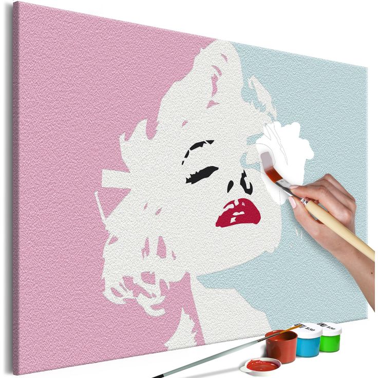 DIY kangas maalaus - Marilyn in Pink