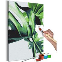 DIY-taulu Artgeist Monstera Adansonii, 60x40cm, valkoinen