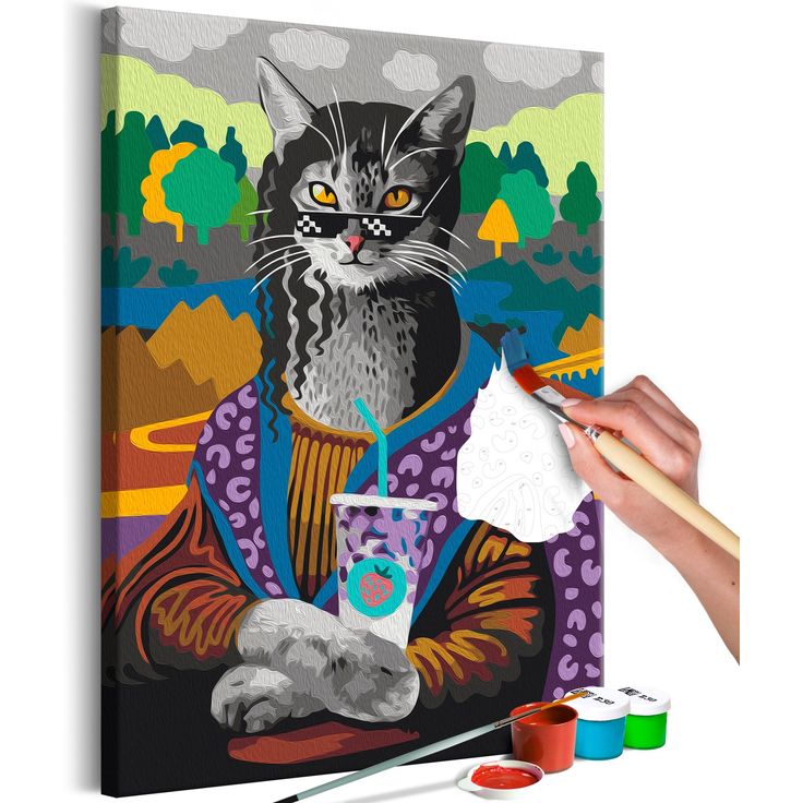 DIY kangas maalaus - Mrs. Kitty Lisa