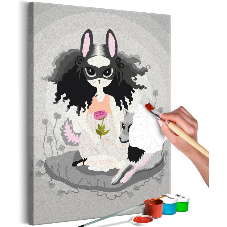 DIY kangas maalaus - Non-Obvious Friendship