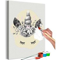DIY-taulu Artgeist Rhino and Flowers, 60x40cm, beige