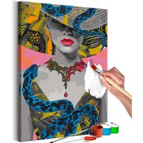 DIY-taulu Artgeist Snake Goddess, 60x40cm, harmaa