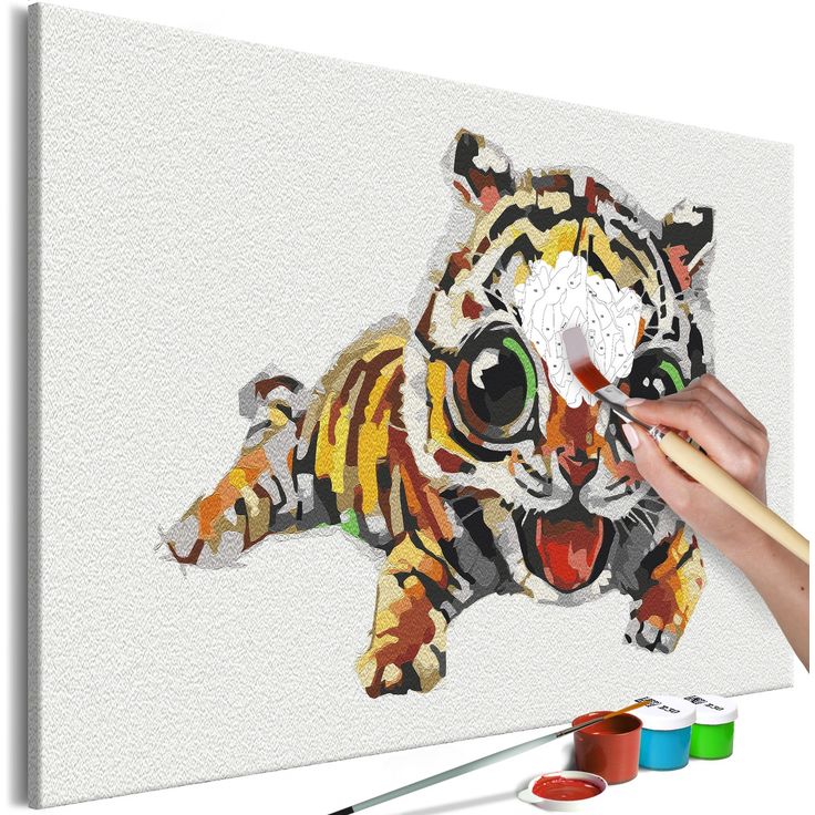 DIY kangas maalaus - Sweet Tiger