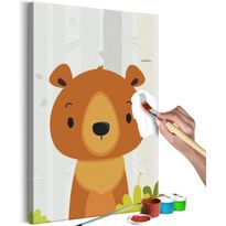 DIY-taulu Artgeist Teddy Bear in the Forest, 60x40cm, oranssi, 