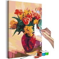DIY-taulu Artgeist Tulips in Red Vase, 60x40cm, monivärinen