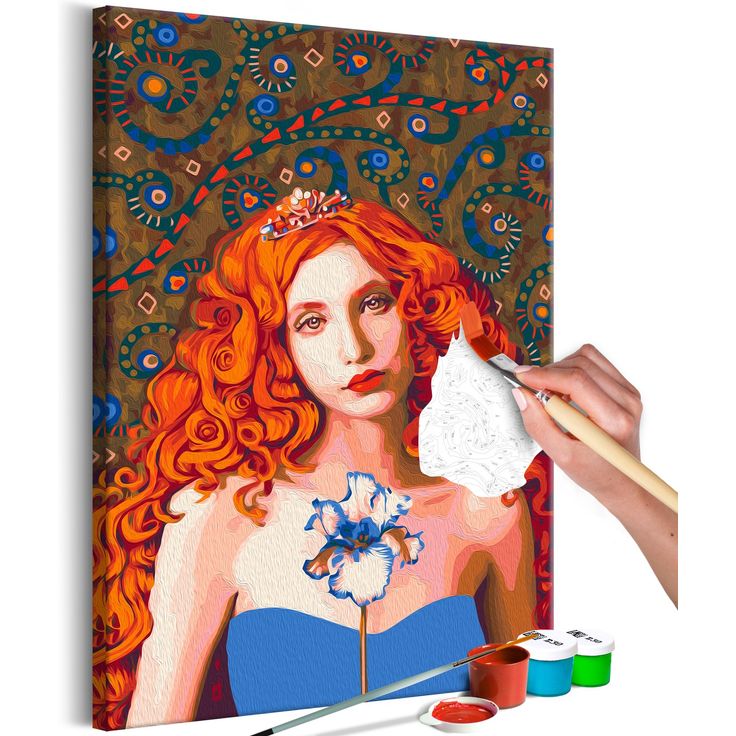 DIY kangas maalaus - Woman With an Iris