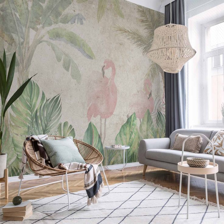 CONFIGURABLE PÄÄTUOTE - Valokuvatapetti - Birds in the Jungle 16397