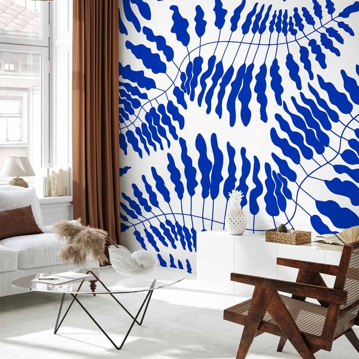 CONFIGURABLE PÄÄTUOTE - Valokuvatapetti - Blue Fern 03199