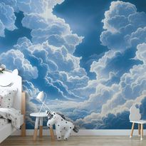 Kuvatapetti Artgeist Blue Sky Breaking Through White Fluffy Clouds, eri vaihtoehtoja