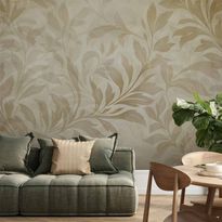 Kuvatapetti Artgeist Botanical Motif with Leaves and Vines in Sand Colors, eri vaihtoehtoja