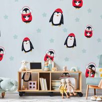 Kuvatapetti Artgeist Brawling Penguins, eri vaihtoehtoja