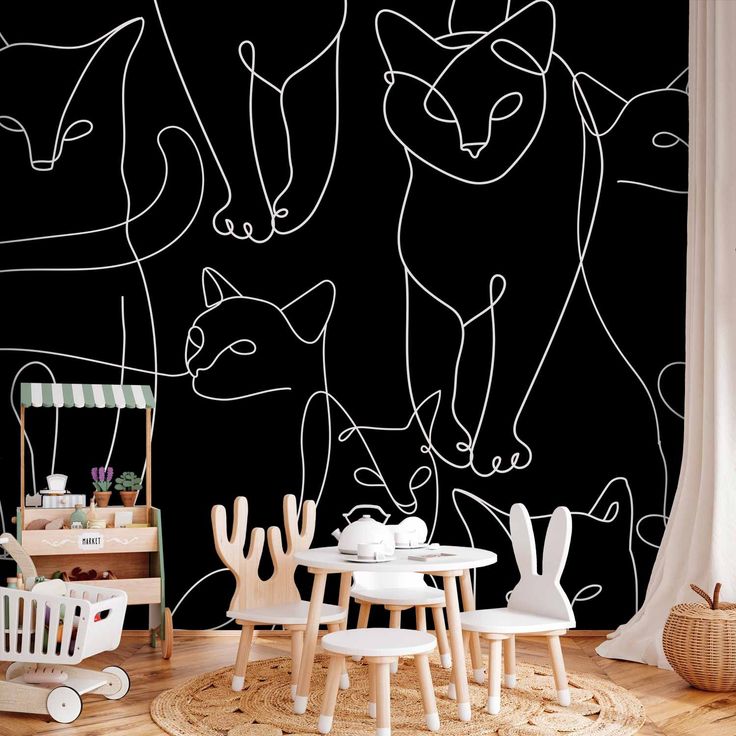 CONFIGURABLE PÄÄTUOTE - Valokuvatapetti - Cat Habits - First Variant 24008