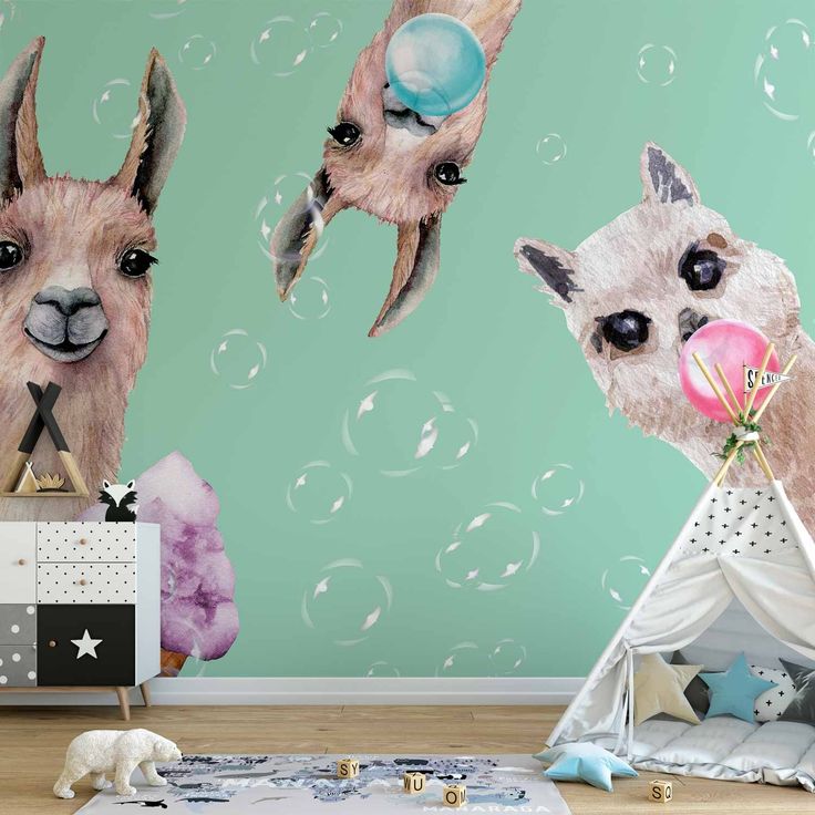 CONFIGURABLE PÄÄTUOTE - Valokuvatapetti - Crazy Llamas 74684
