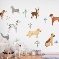 Kuvatapetti Artgeist Doggies - a Subtle Illustration for Children, eri vaihtoehtoja