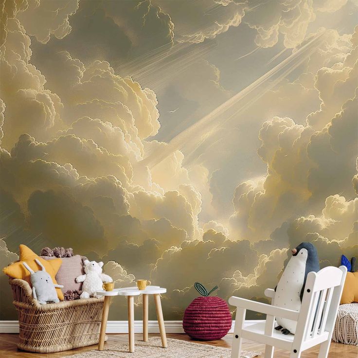CONFIGURABLE PÄÄTUOTE - Valokuvatapetti - Enchanting Play of Colors Against a Backdrop of Clouds 96560