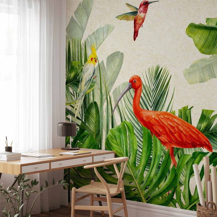 CONFIGURABLE PÄÄTUOTE - Valokuvatapetti - Exotic Birds - Third Variant 63017